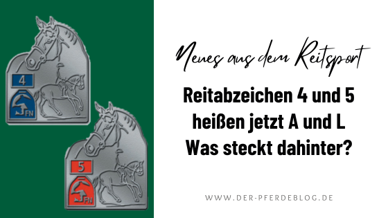 Neu Reitabzeichen 4 und 5 heißen jetzt A und L – Was steckt dahinter