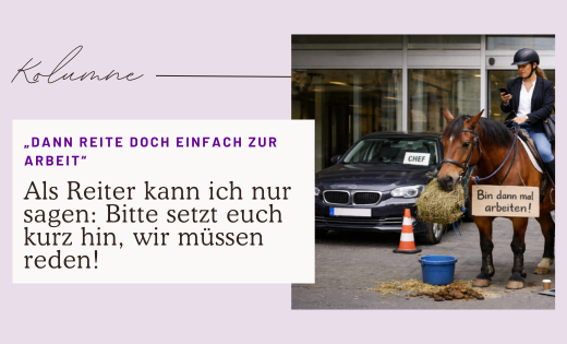 Mit dem Pferd zur Arbeit reiten